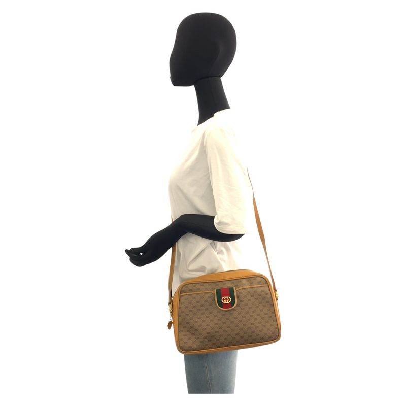 Gucci Vintage Micro GG Sherry Line Beige 001 23 4073 Shoulder Bag Pochette