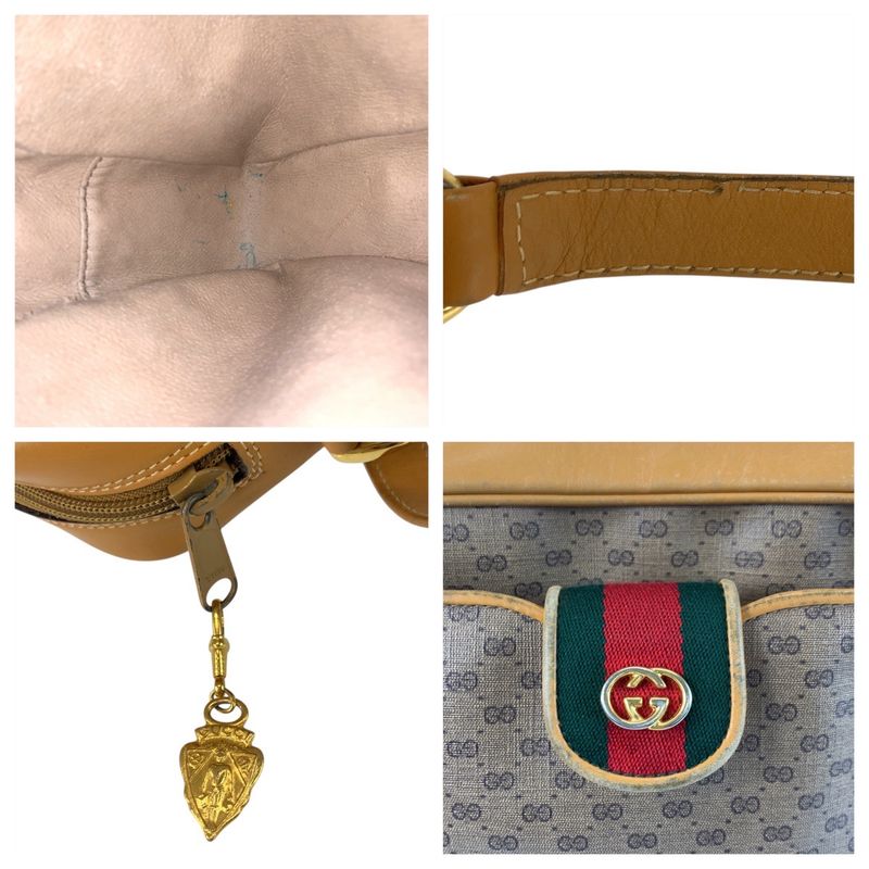Gucci Vintage Micro GG Sherry Line Beige 001 23 4073 Shoulder Bag Pochette