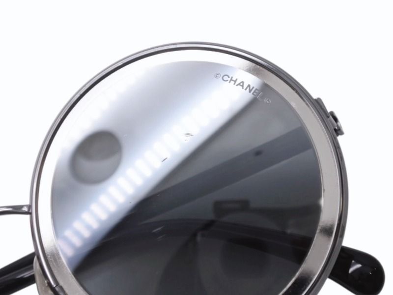 Chanel Sunglasses Resin Acetate Metal Black Mirror Eyewear — view 4