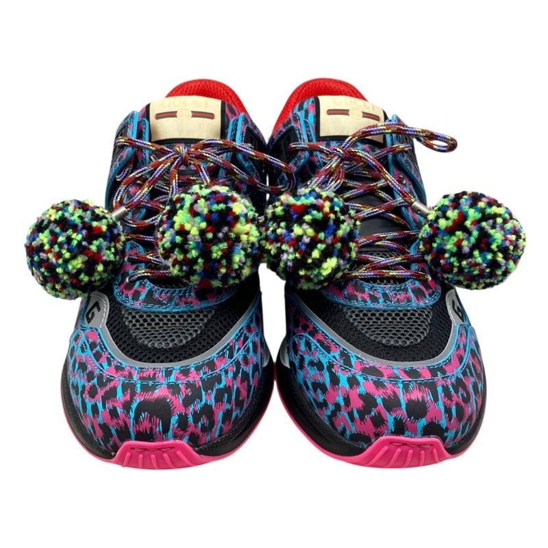 Gucci Sneakers Ultra Space 9 Sizes Logo Leopard Print Multicolor Blue — view 3