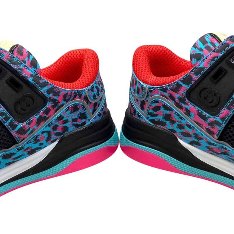 Gucci Sneakers Ultra Space 9 Sizes Logo Leopard Print Multicolor Blue — view 8