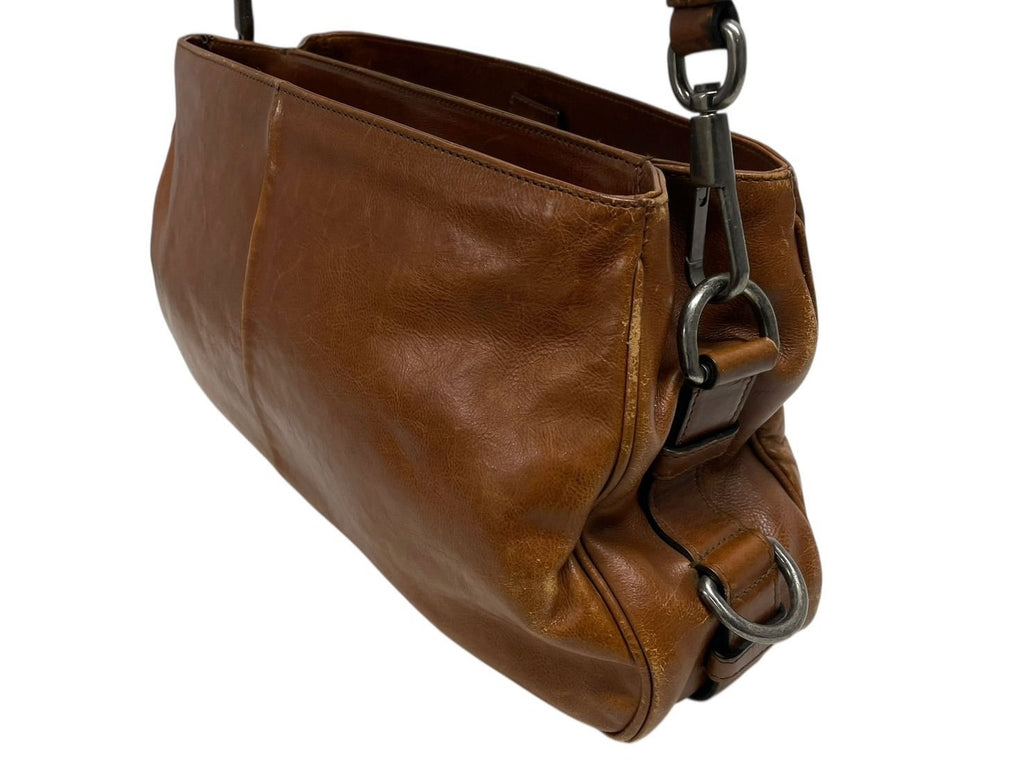 Saint Laurent Mombasa Bag Brown Leather Silver — view 4