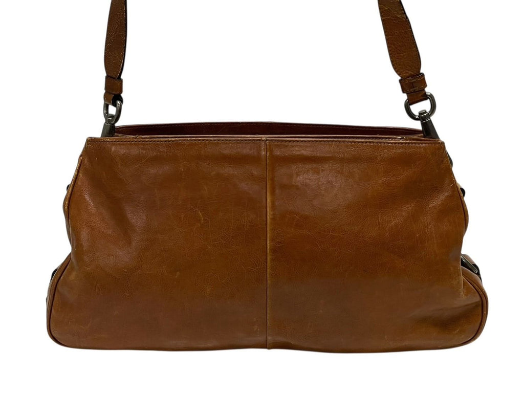Saint Laurent Mombasa Bag Brown Leather Silver — view 2