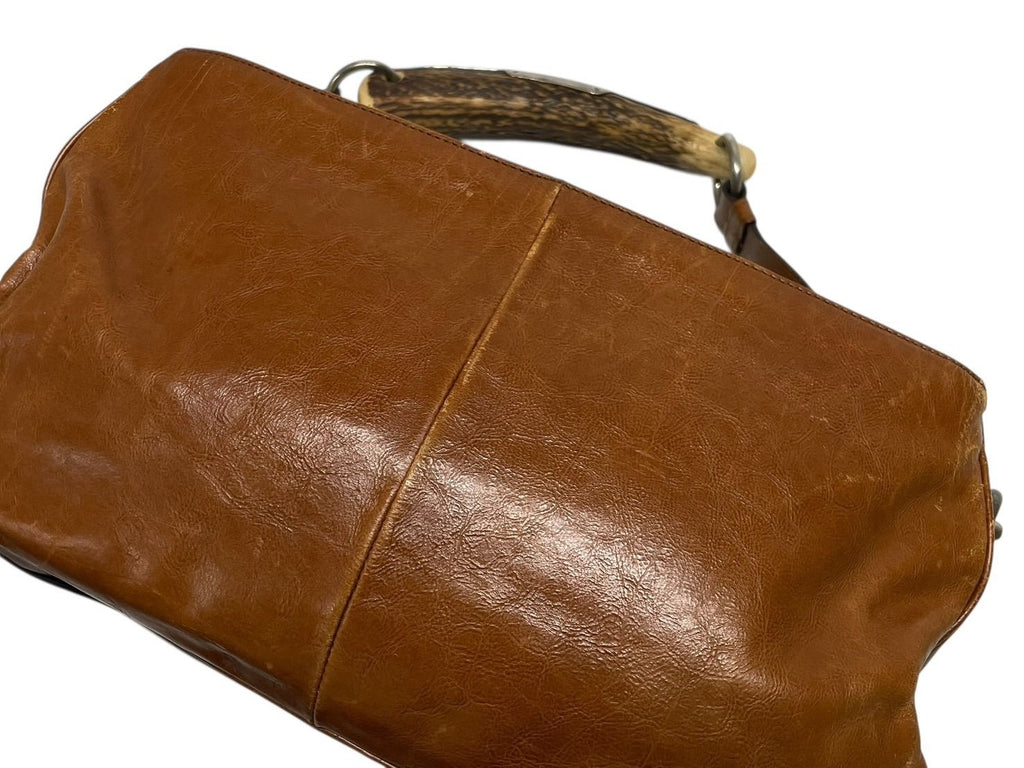 Saint Laurent Mombasa Bag Brown Leather Silver — view 5