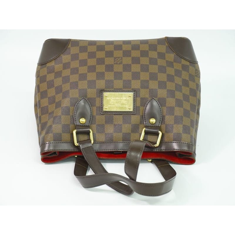 Louis Vuitton Hampstead PM Damier Ebene Tote Bag Handbag Brown — view 6