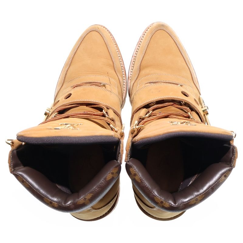 Louis Vuitton Creeper Line Chain Decoration Nubuck Leather Ankle Boots High — view 4