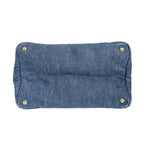 Prada Canvas Tote Bag Canapa Blue — view 6