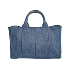 Prada Canvas Tote Bag Canapa Blue — view 4
