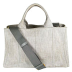 Prada 1 Bg642 Canvas Tote Bag Canapa Bianco — view 4