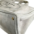 Prada 1 Bg642 Canvas Tote Bag Canapa Bianco — view 9