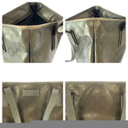 Gucci GG Imprime Grey Gunmetal Hardware Canvas Leather Tote Bag — view 7