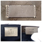 Gucci GG Imprime Grey Gunmetal Hardware Canvas Leather Tote Bag — view 6