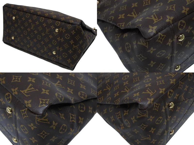 Louis Vuitton Artsy MM Shoulder Bag Monogram Leather Gold — view 4