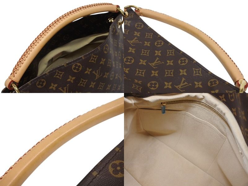 Louis Vuitton Artsy MM Shoulder Bag Monogram Leather Gold — view 6