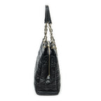 Dior Soft Shopping Tote Black Matelasse Lambskin Leather — view 5