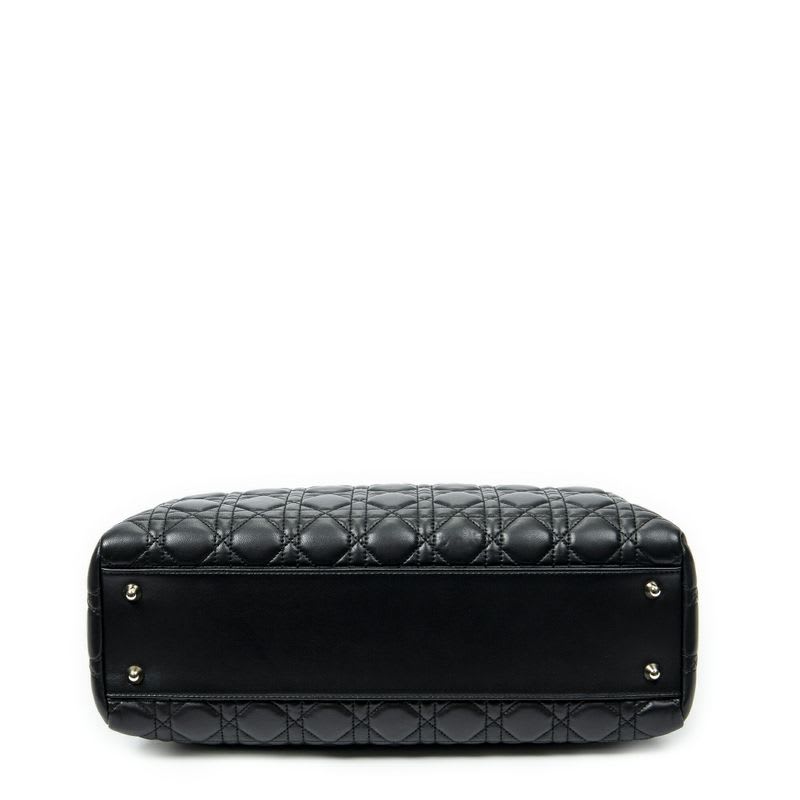 Dior Soft Shopping Tote Black Matelasse Lambskin Leather — view 7