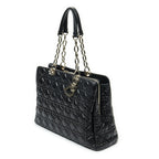 Dior Soft Shopping Tote Black Matelasse Lambskin Leather — view 3