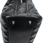 Dior Soft Shopping Tote Black Matelasse Lambskin Leather — view 9