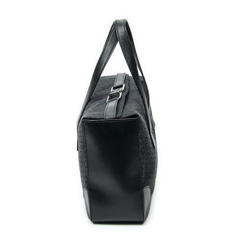 Celine Vintage Fold Top Tote Black C Macadam Canvas — view 4