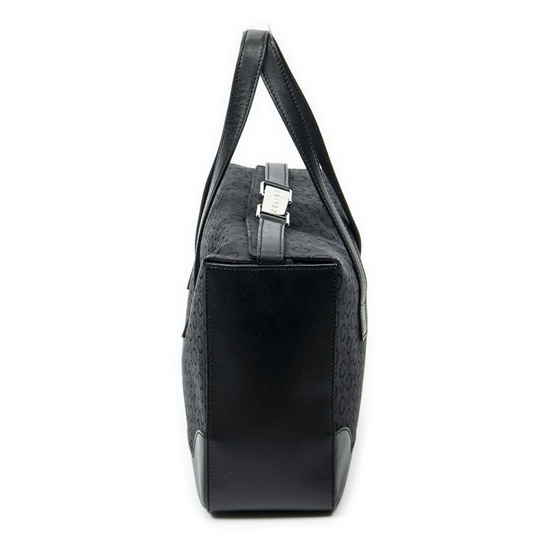 Celine Vintage Fold Top Tote Black C Macadam Canvas — view 5