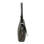 Fendi Square Flap Tongue Dark Brown Zucca Canvas — view 5