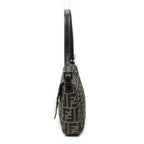 Fendi Square Flap Tongue Dark Brown Zucca Canvas — view 4