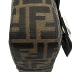 Fendi Square Flap Tongue Dark Brown Zucca Canvas — view 8