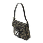 Fendi Square Flap Tongue Dark Brown Zucca Canvas — view 3