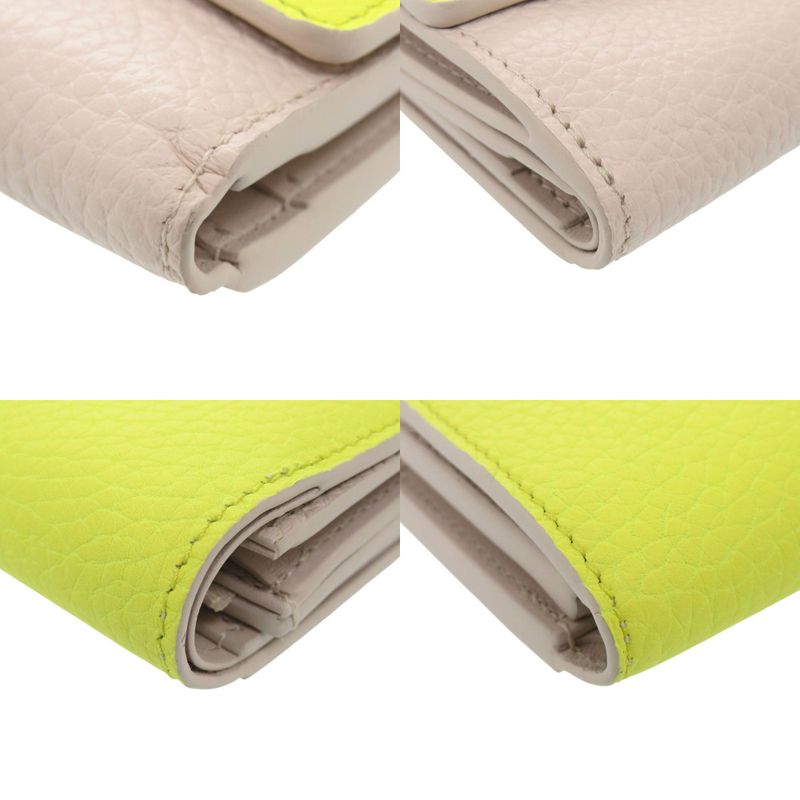 Louis Vuitton Portefeuille Capucines XS Taurillon Leather Yellow Beige — view 5