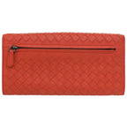 Bottega Veneta Intrecciato Leather Red Long Wallet 0787 — view 2