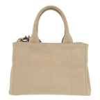 Prada Canapa Mini 1 Bg439 Canvas Beige Navy Tote Bag 0800