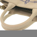 Prada Canapa Mini 1 Bg439 Canvas Beige Navy Tote Bag 0800