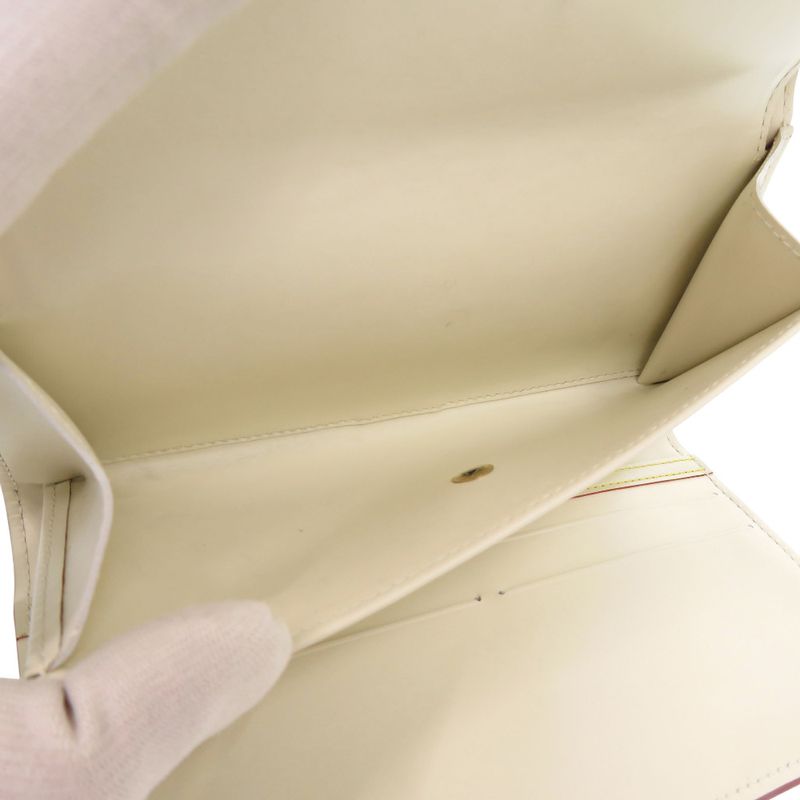 Louis Vuitton Porte Tresor International Suhali Leather White Long — view 5