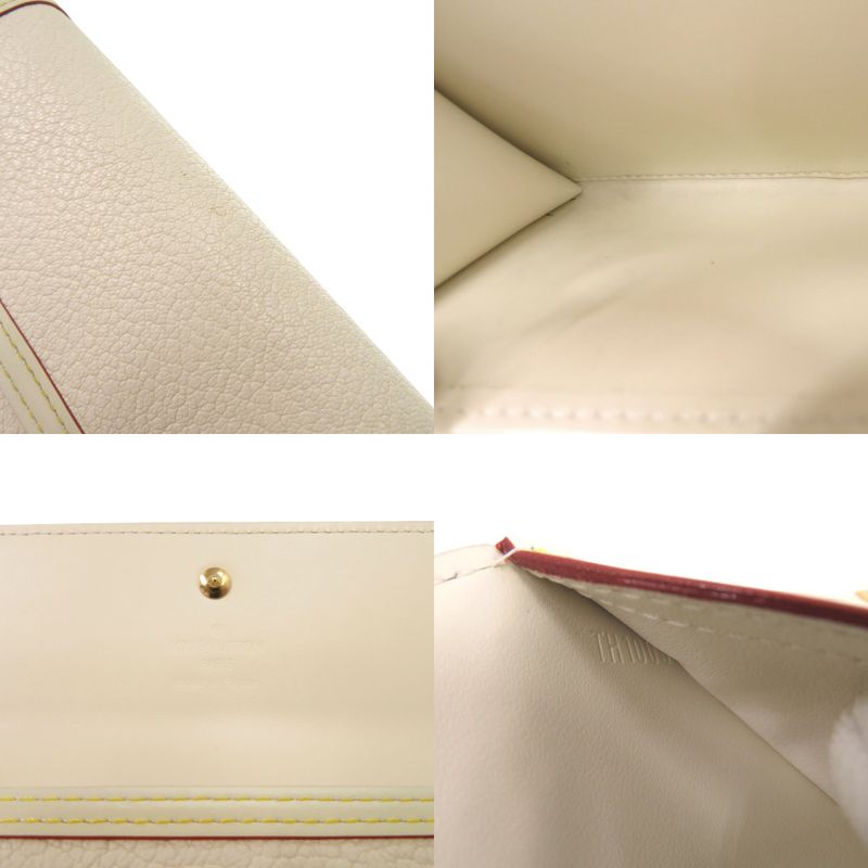 Louis Vuitton Porte Tresor International Suhali Leather White Long — view 7