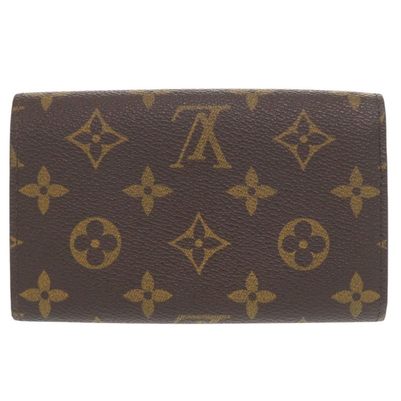 Louis Vuitton Non-stick Porte Monnaie Bier Tresor Monogram Brown Bifold — view 2