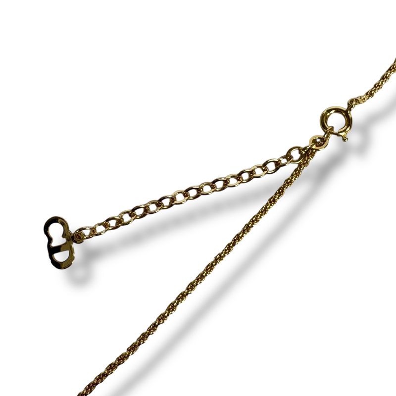 Christian Dior Necklace CD Logo Gold Hardware Vintage — view 7
