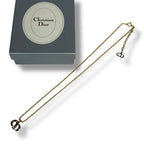 Christian Dior Necklace CD Logo Gold Hardware Vintage — view 3