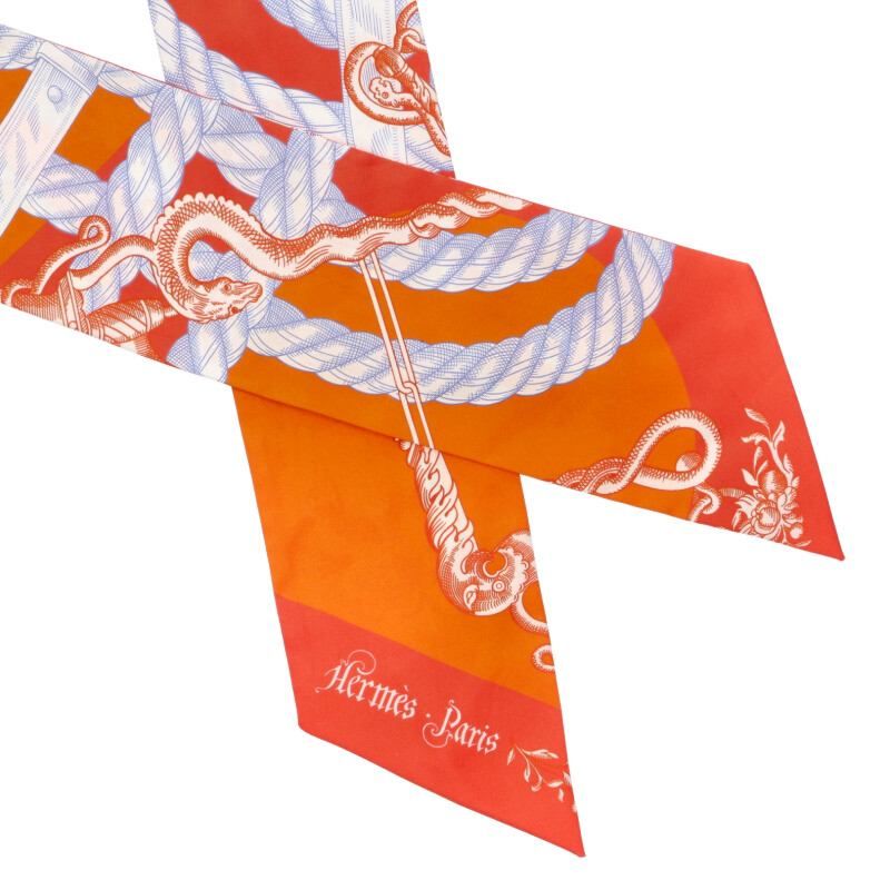 Hermes Maxi Twilly Della Cavalleria Silk Scarf — view 5