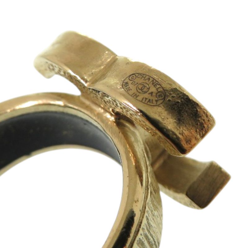 Chanel Coco Mark Metal 12 Gold Ring 0796 — view 7