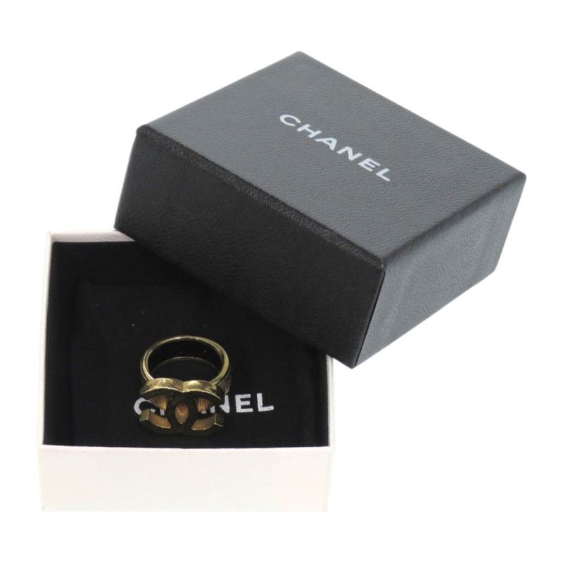 Chanel Coco Mark Metal 12 Gold Ring 0796 — view 3