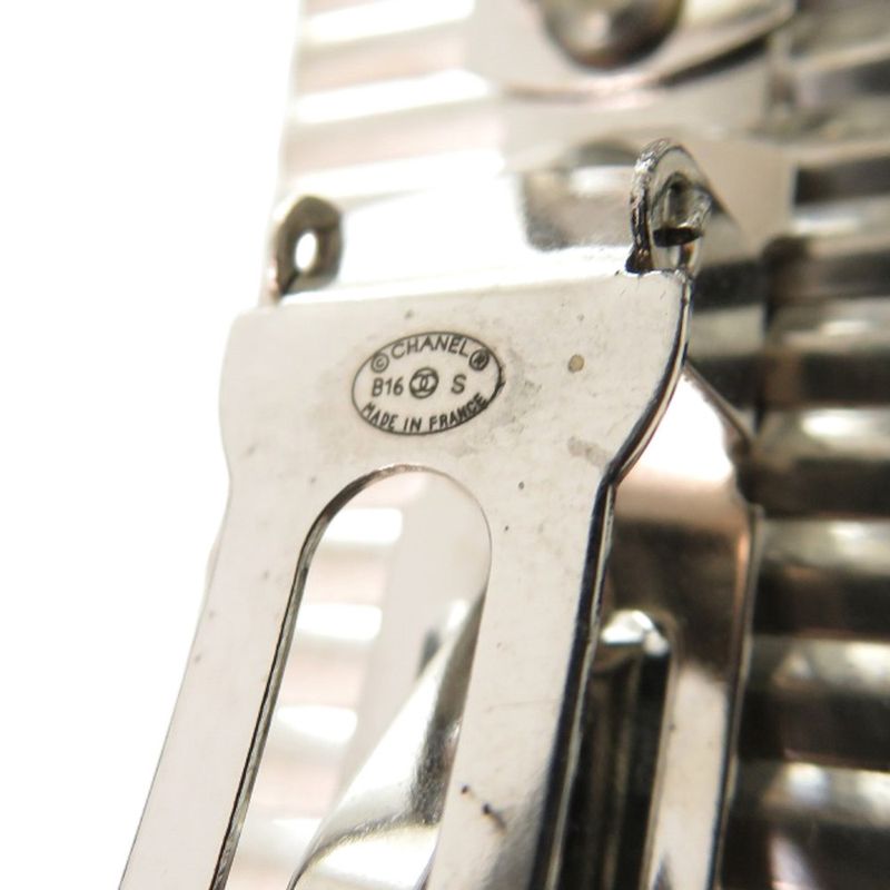 Chanel Coco Mark Metal Silver Barrette 0859 — view 6