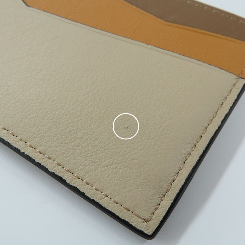 Loewe Puzzle Plain Card Holder Anagram Classic Calf Beige — view 6