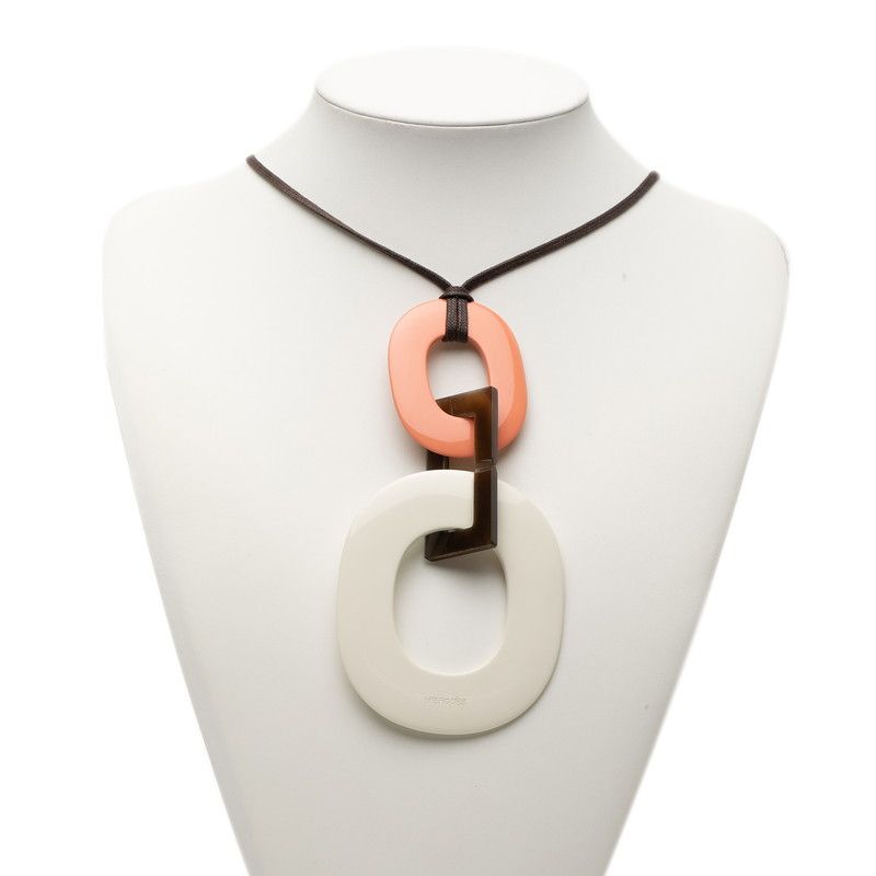 Hermes Kara White Multicolor Buffalo Horn Fabric — view 5