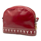 Saint Laurent Vintage Y Cut Red Leather — view 3