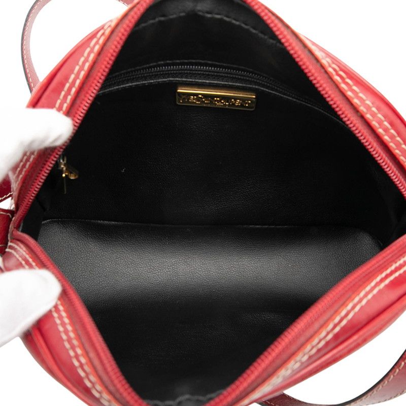 Saint Laurent Vintage Y Cut Red Leather — view 5