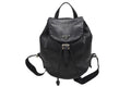Prada Backpack Triangle Plate Logo Black Silver Leather 4