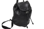 Prada Backpack Triangle Plate Logo Black Silver Leather 4 — view 4