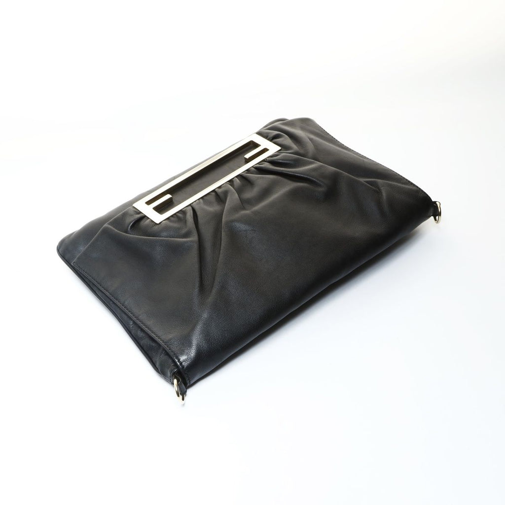 Fendi Shoulder Bag Bucket 2-Way Leather Clutch — view 9