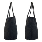 Prada Tessuto Triangle Logo Plate Black Gold Hardware Nylon Tote Bag — view 8