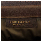 Gucci Vintage Sherry Line Brown Beige GG Supreme Canvas Clutch Bag Second — view 7
